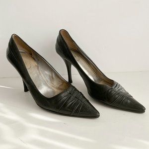 Prada Black Women Elegant High Heels Shoes size 37.5 Italy